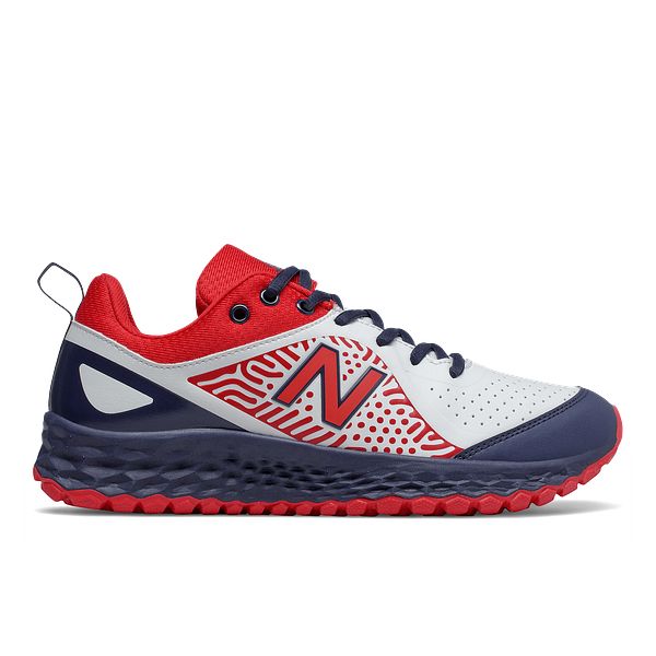 NEW BALANCE FRESH FOAM VELO V2 TURF SHOES NAVY/RED/WHITE